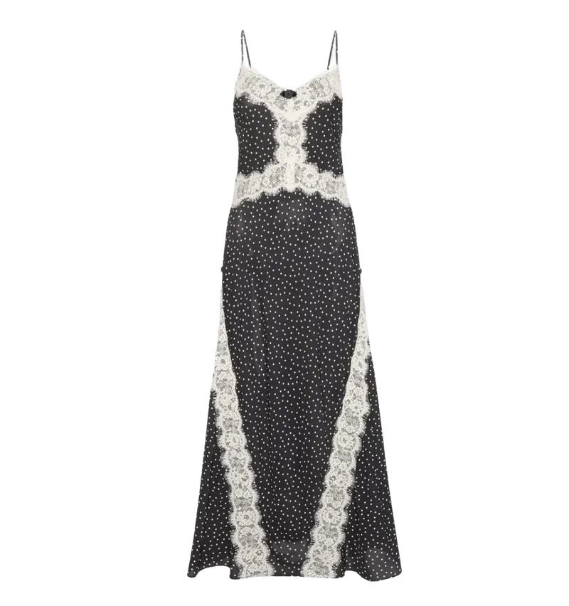 The Francesca Dress in Black Polka Dot