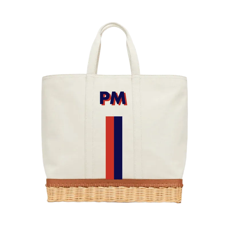 Pamela Munson x Fait à Main - The Gardner Tote Stripe Monogram