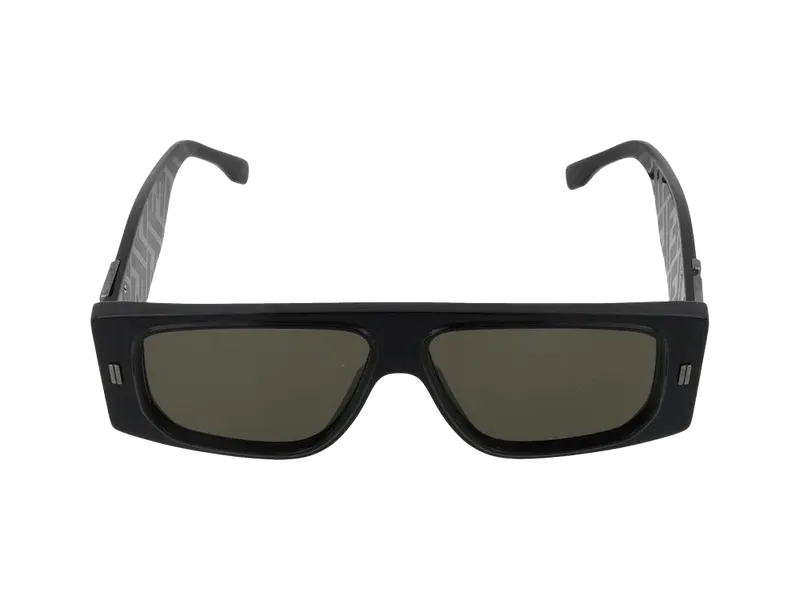 Maison Fendi FE40214U Black Rectangular Sunglasses — Black