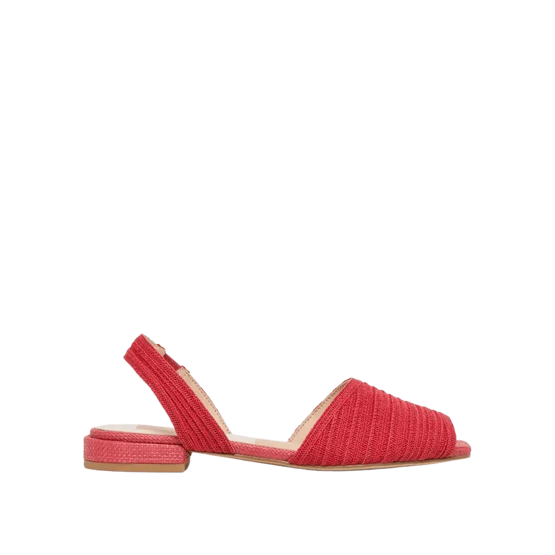 MARZY SANDALS RED RAFFIA