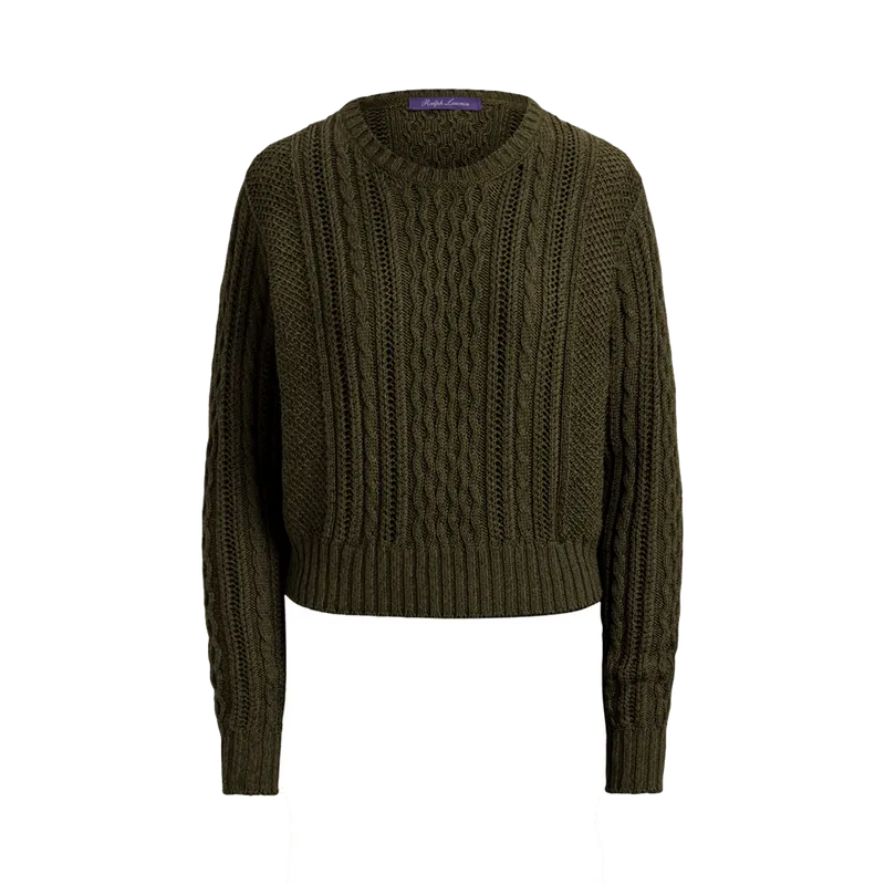 Cable-Knit Silk-Cashmere Sweater