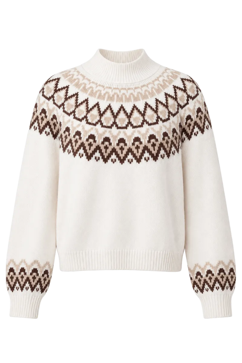 Weekend Fair Isle Mock Neck Sweater