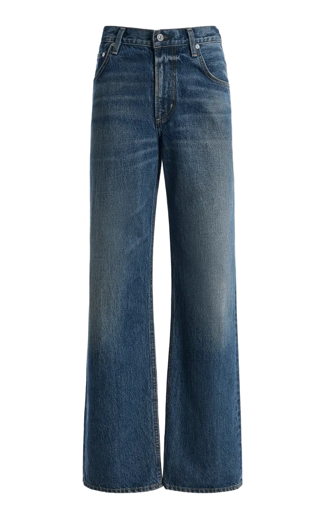 Lindz Easy Rigid Mid-Rise Straight-Leg Jeans
