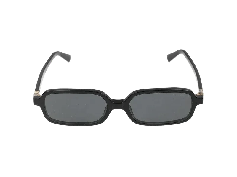 Miu Miu 0MU Rectangular Acetate Sunglasses — Black