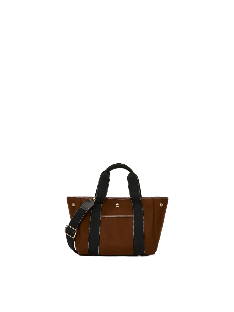 Traversée S Pocket - Mini Sellier Tabac Flannel