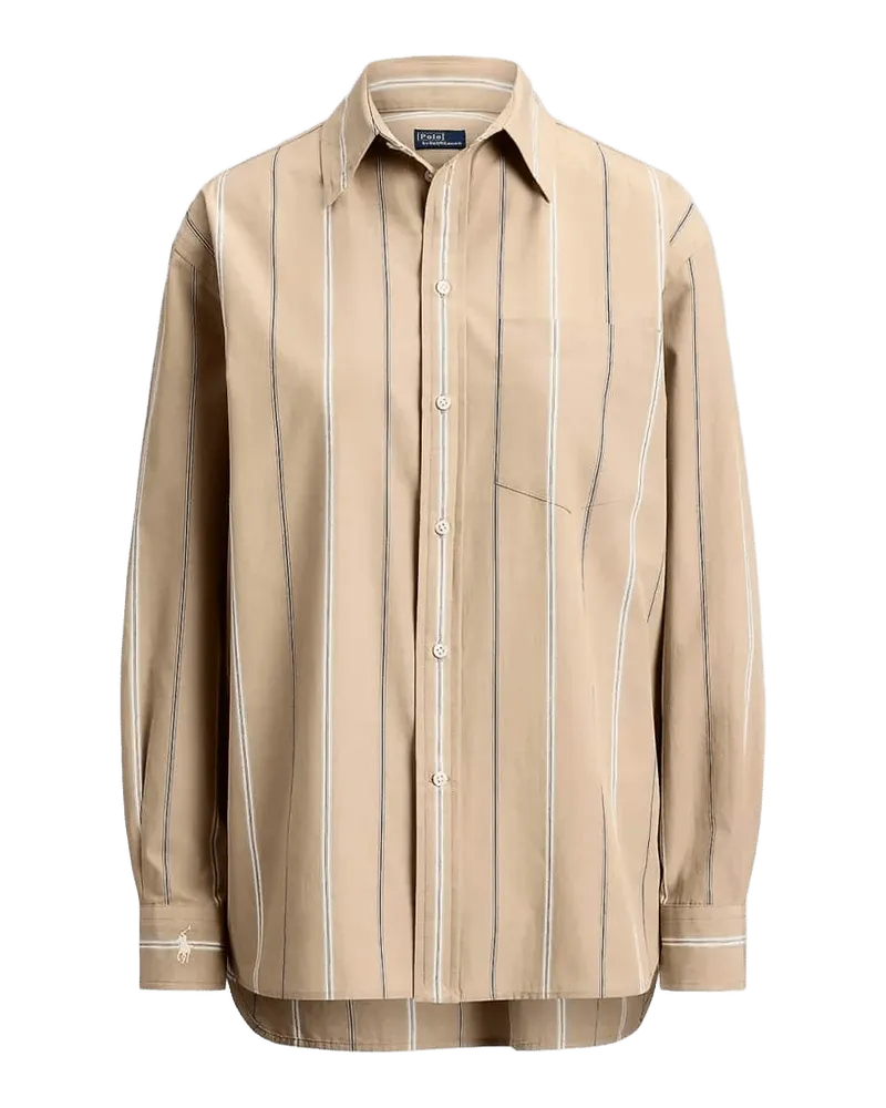 Oversized Striped Cotton Button-Front Shirt