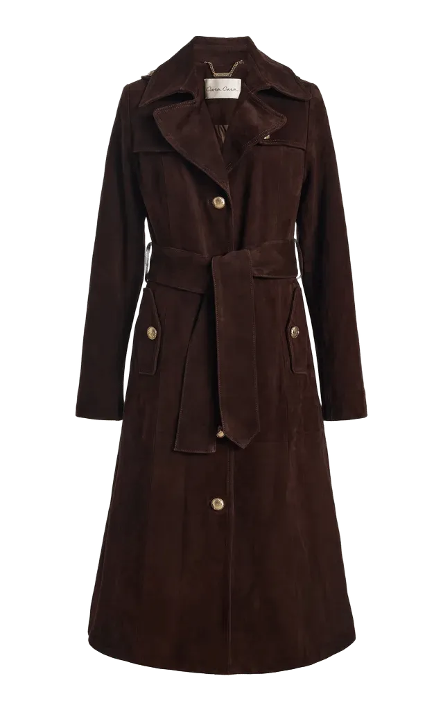 Charlie Lamb Suede Trench Coat