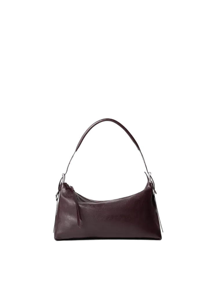 BELTED BAGUETTE BAG IN PAPER LUX LEATHER