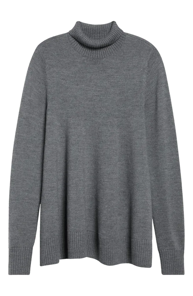 Wool Blend Turtleneck Sweater