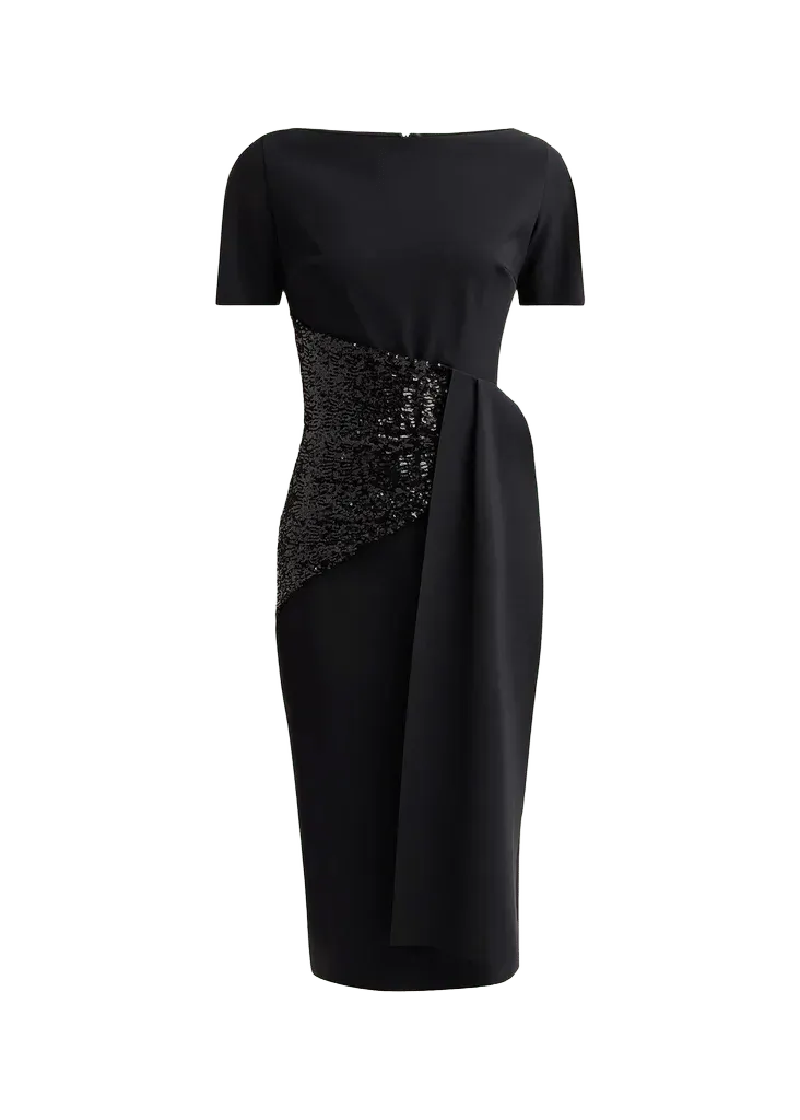Chiara Boni La Petite Robe Sedva Sequin-Embellished Sheath Midi Dress