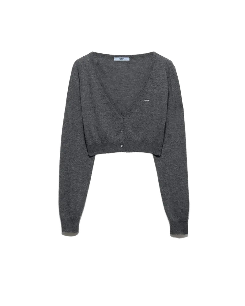 Cropped cashmere cardigan