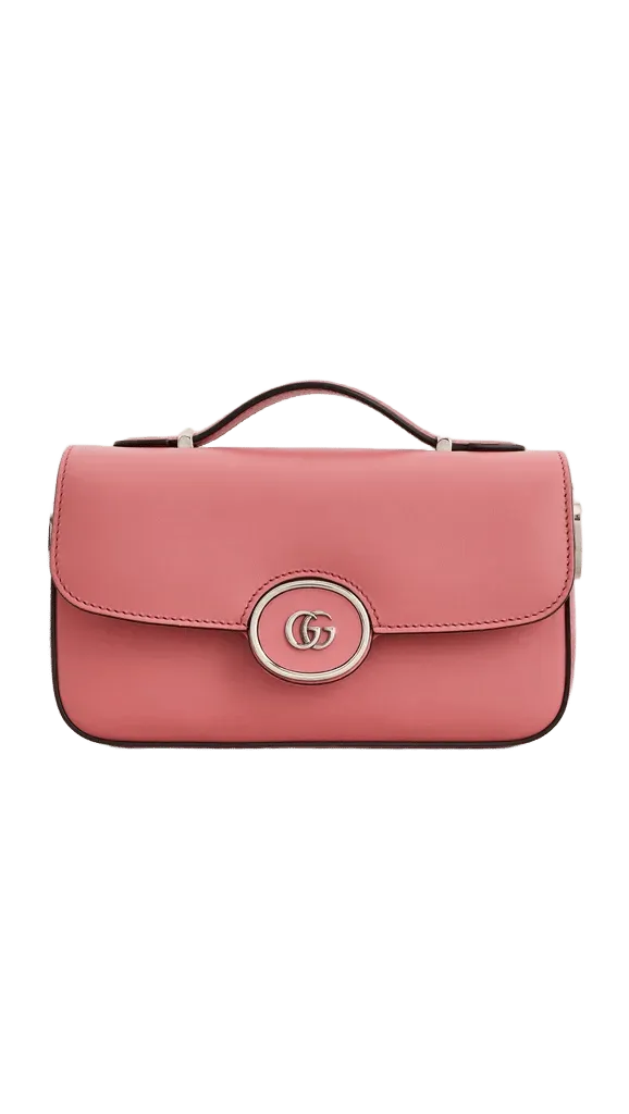 Gucci Pink Leather Petite GG Shoulder Bag