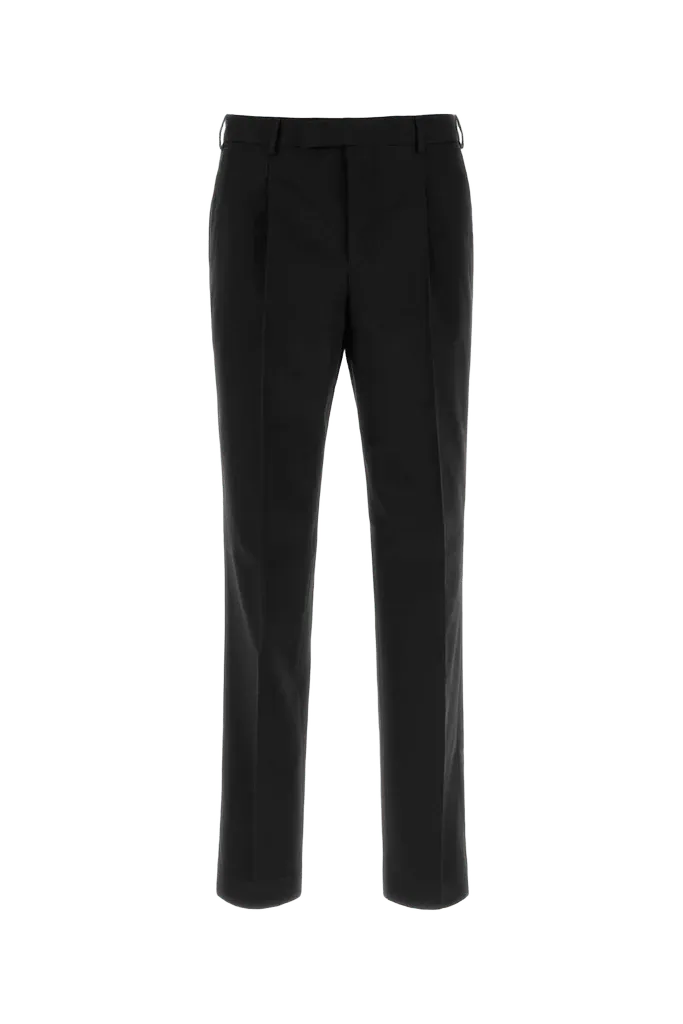 Pt Torino Virgin Wool Trousers — Black