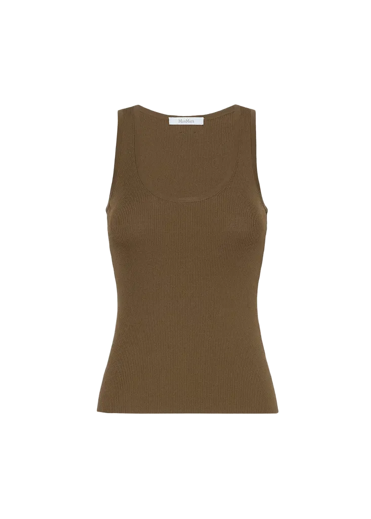 Scoop-Neck Ribbed Tank Top