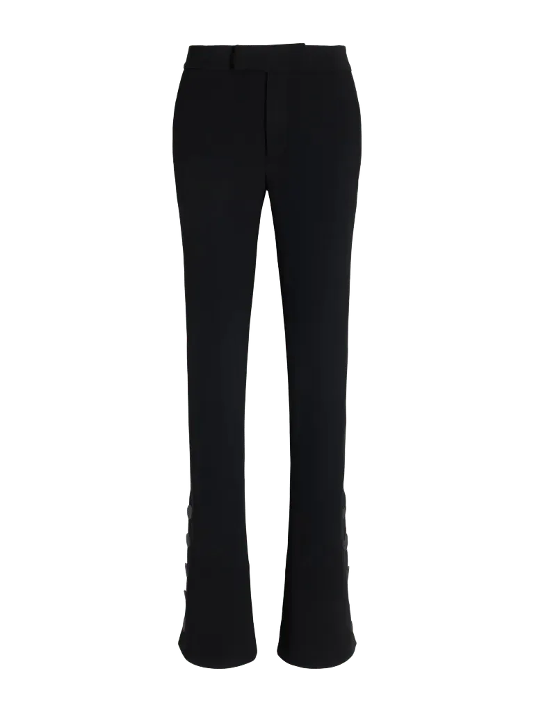 Althea Pant in Bi-Stretch Double Wool - Black