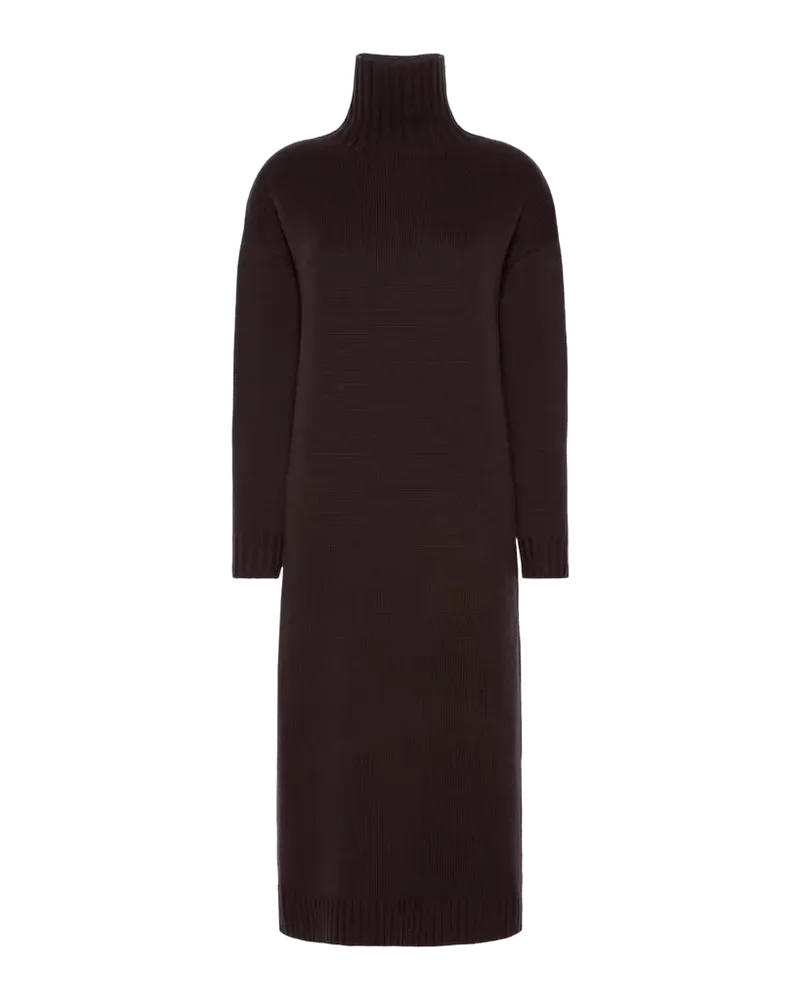 Wool-Cashmere Turtleneck Midi Sweater Dress