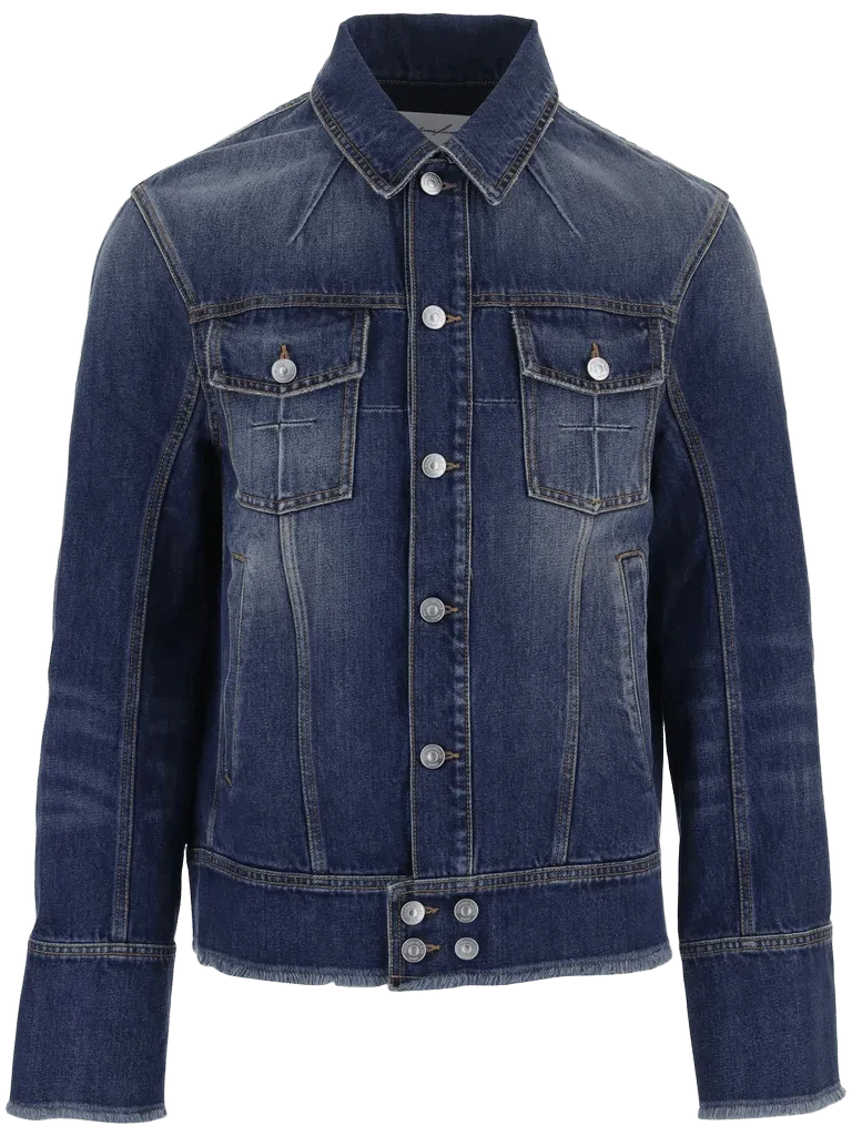 MatièRes FéCales Stone-Washed Denim Jacket — Blue