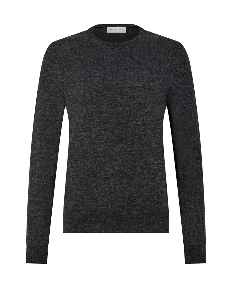 Rae Sweater In Merino Wool, Charcoal