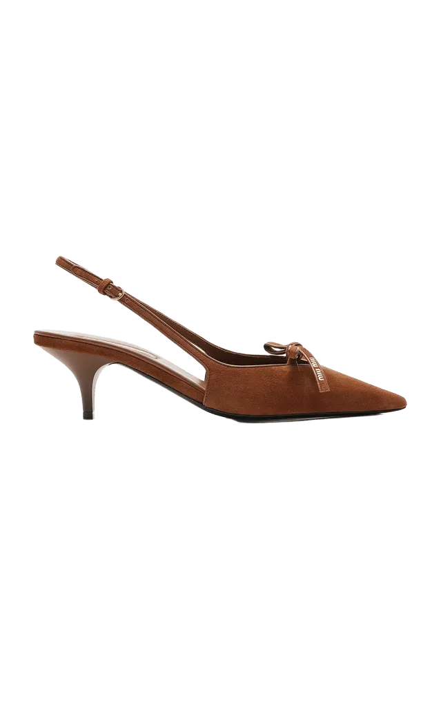 Slingback Suede Pumps