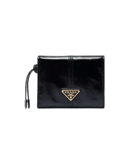 Logo leather wallet