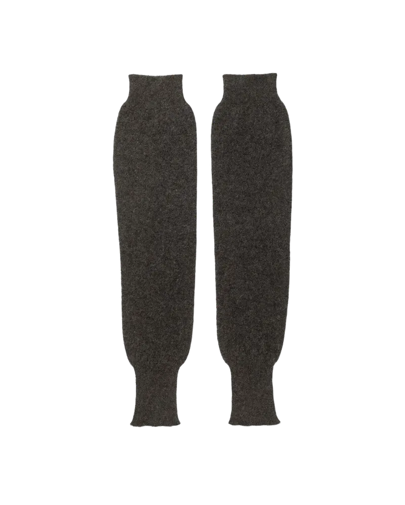 Texa Dark Grey Brushed Cashmere-Silk Legwarmers