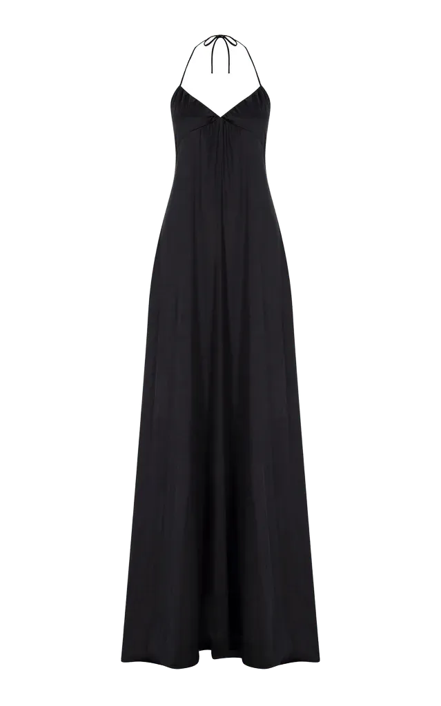 Sateen Lace Maxi Dress