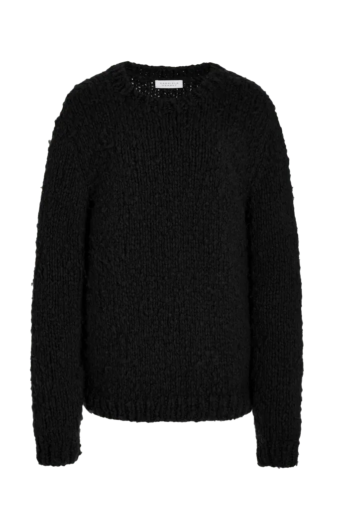 Lawrence Knit Sweater in Black Welfat Cashmere