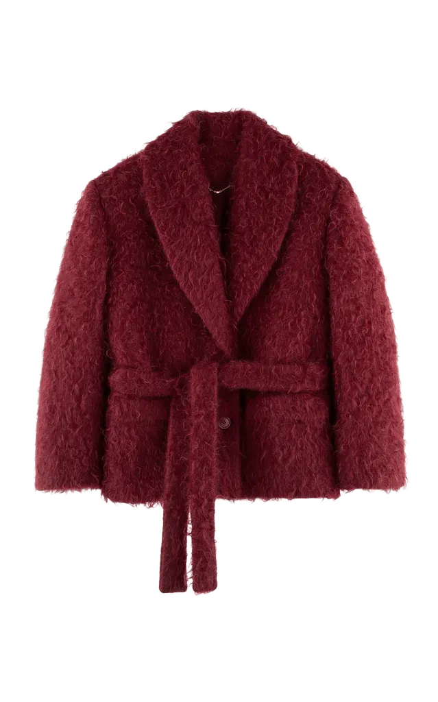 Belted Mohair Jacket