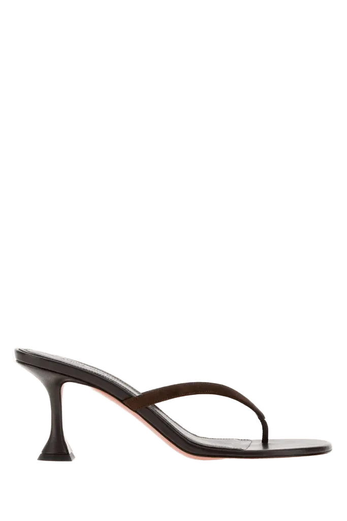 Amina Muaddi Juliette Thong Mule — Black