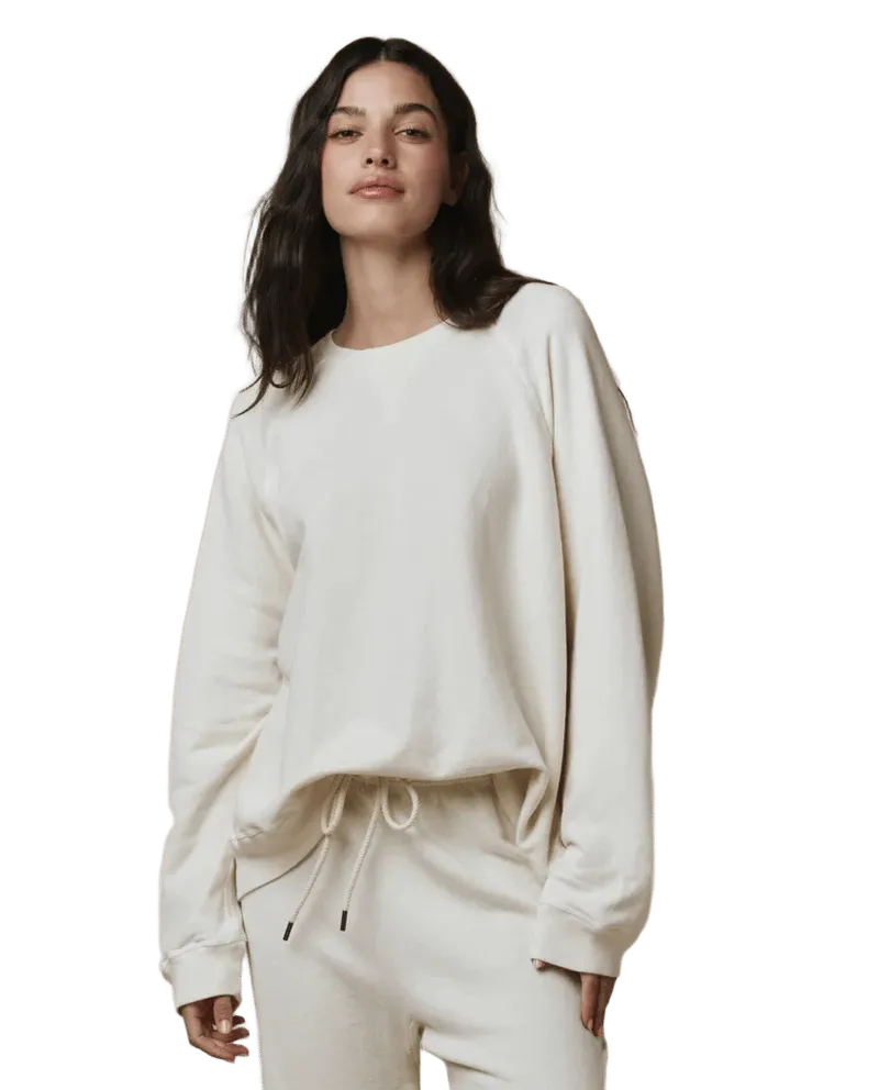The Slouch Sweatshirt. Solid -- Washed White