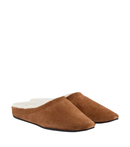 Narcisa shearling-lined suede mules