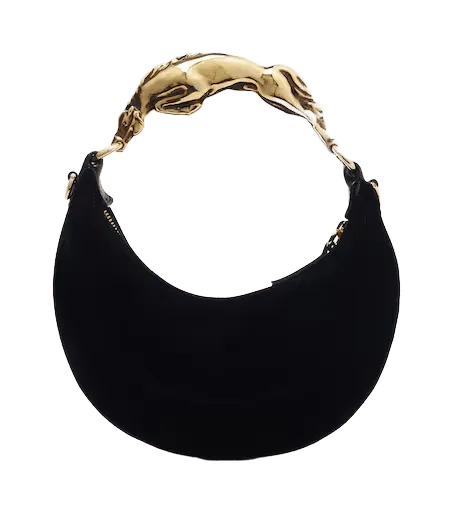 Chain Horse Small velvet shoulder bag