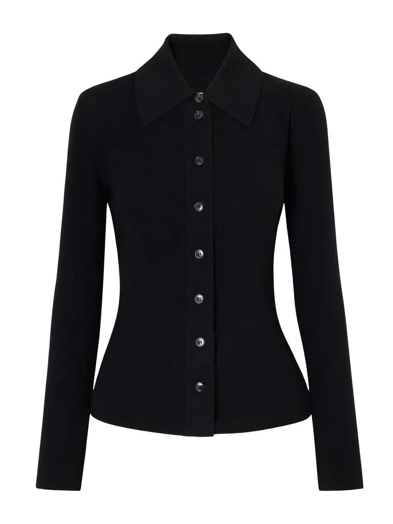 Brinkley ribbed wool cardigan