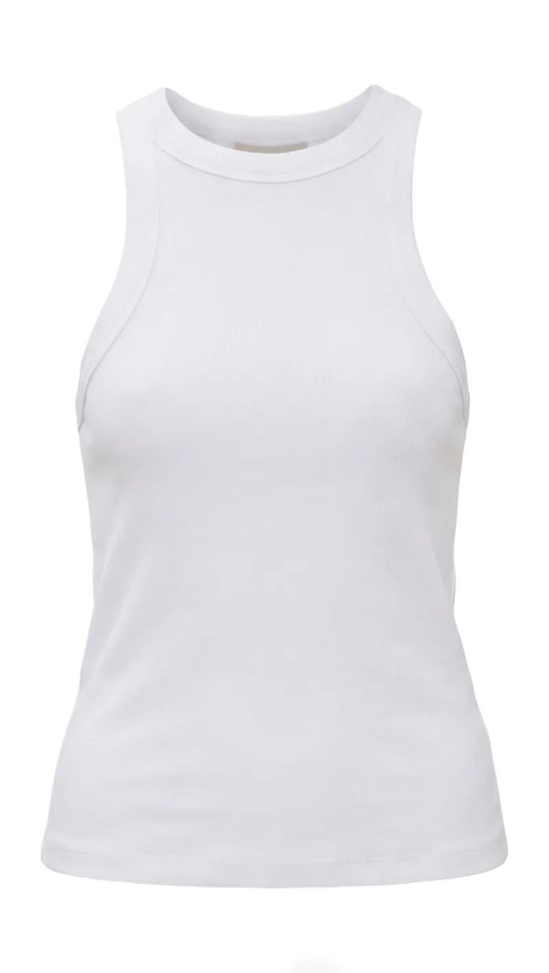 High Neck Ribbed Tank