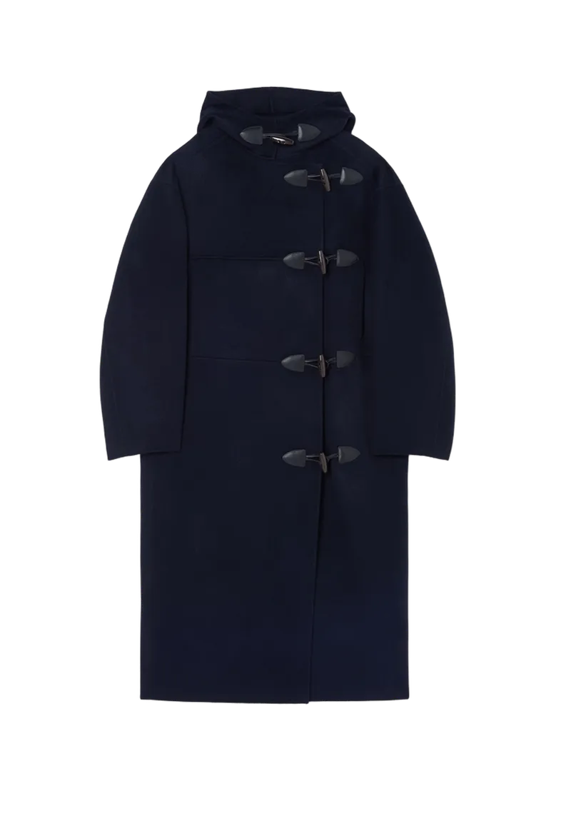 Double-faced wool duffel coat | navy