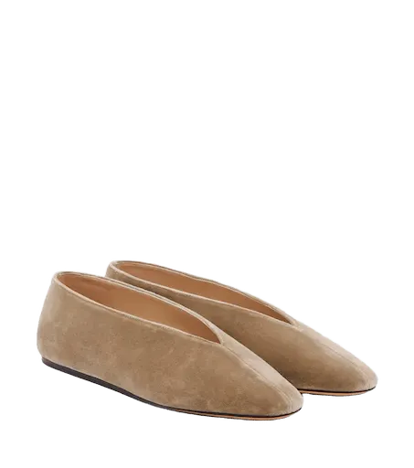 Olympia velvet ballet flats