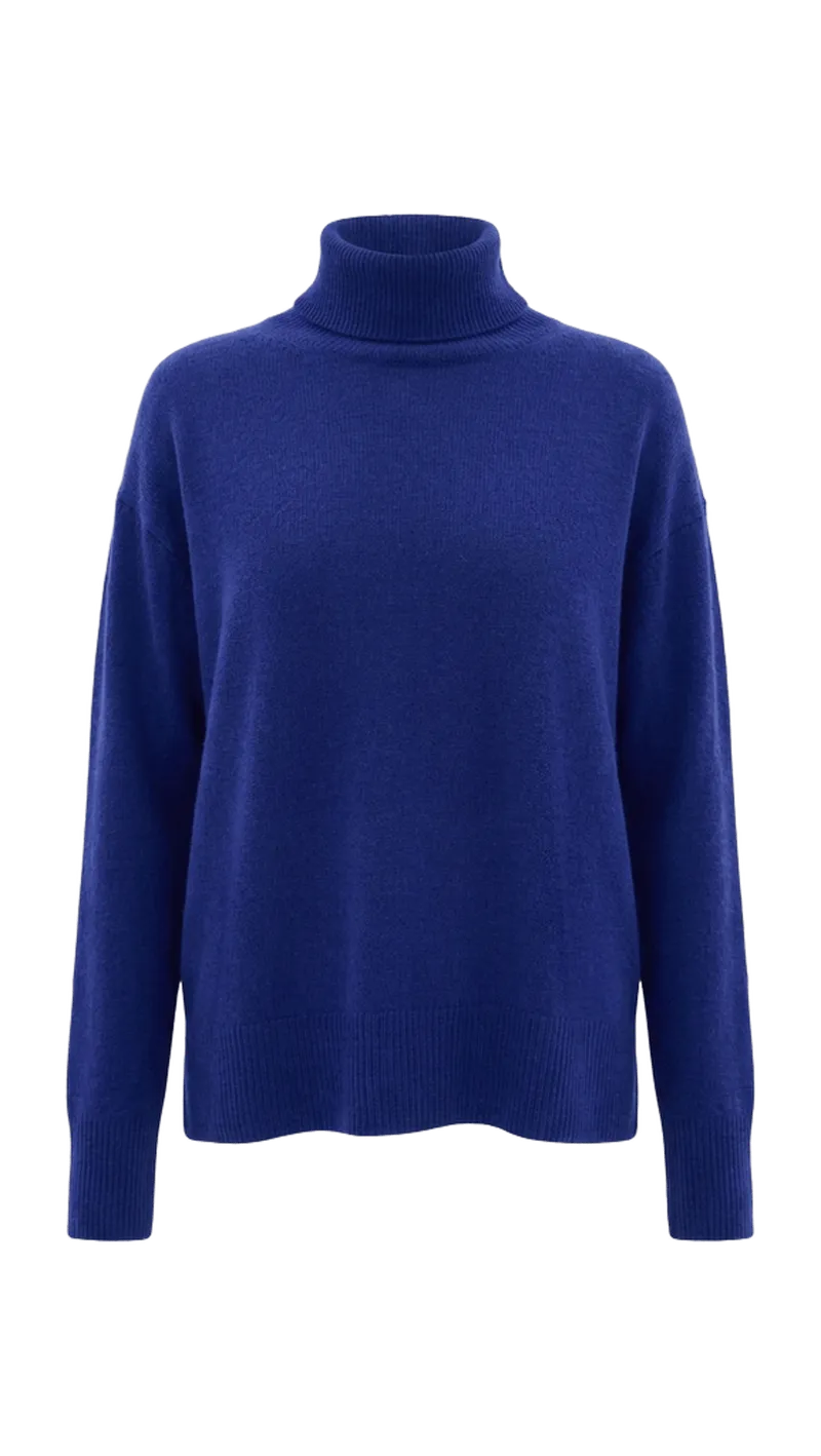 Filomena Slouchy Cashmere Turtleneck