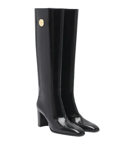 Louis leather knee-high boots