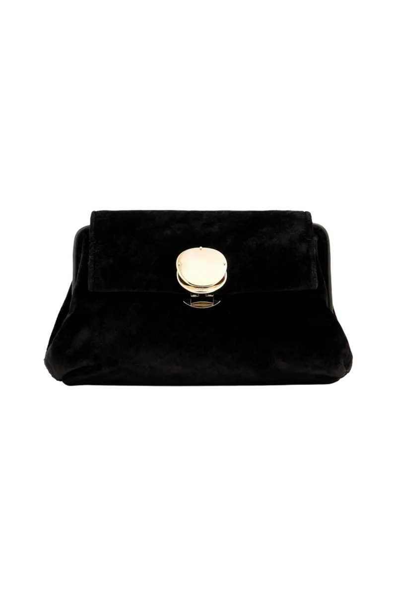 Penelope velvet clutch