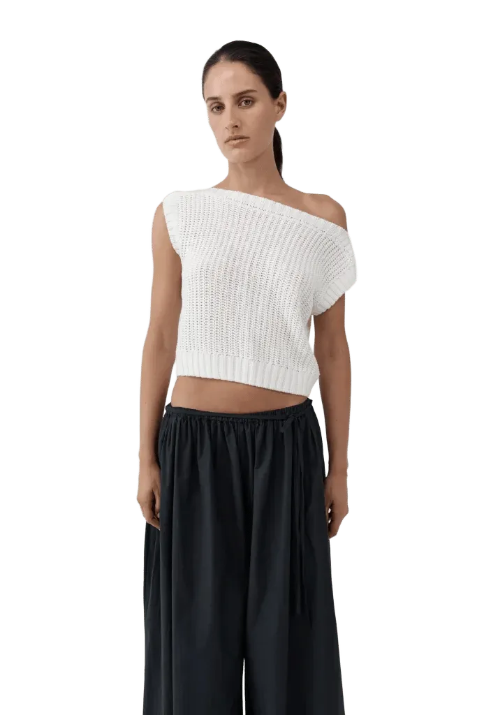 Relaxed Bateau Top - Off White