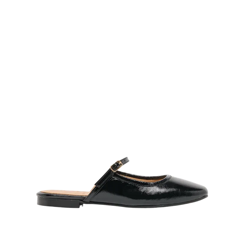Elio Flats Black Leather