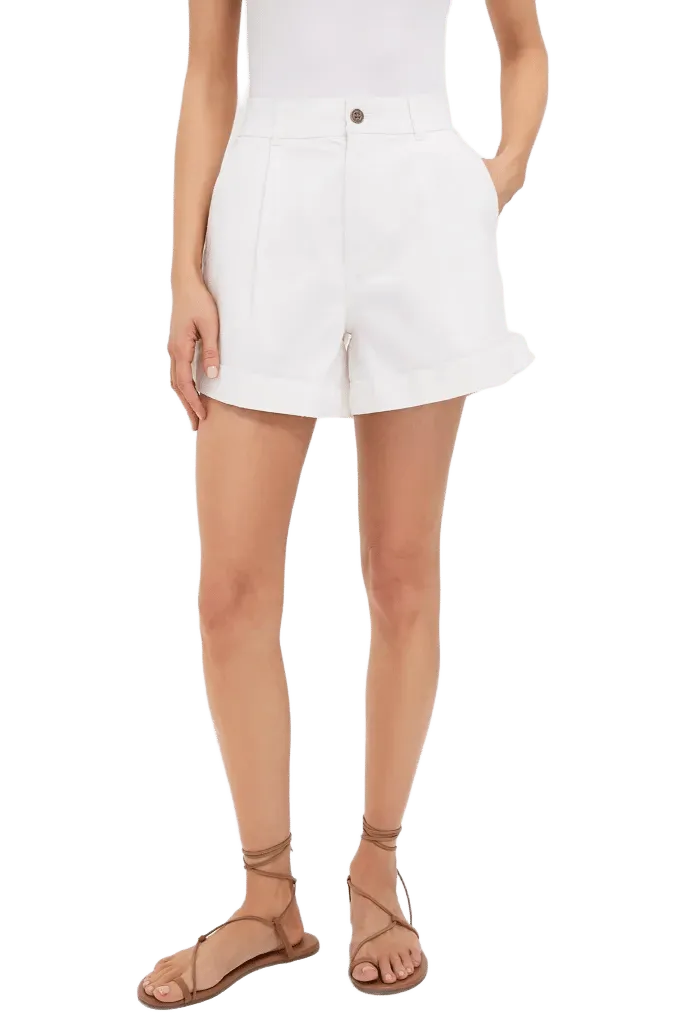 White Wells Chino Shorts