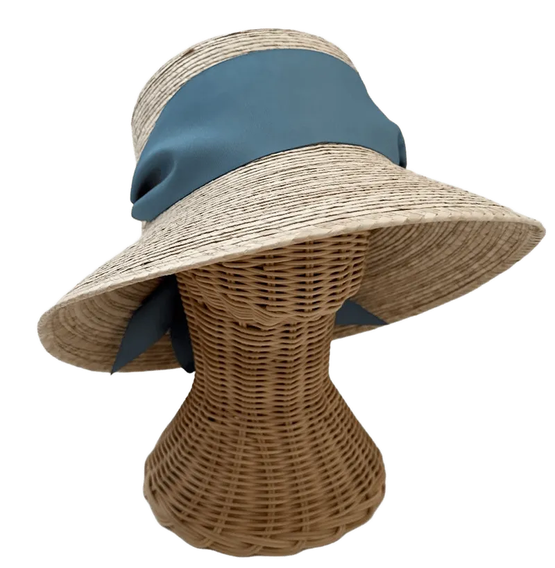 Clematis Bucket Hat (PreOrder Shipping June 1st) - French Blue Wide & Short Grosgrain Ribbon