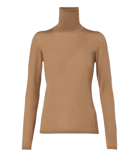 Virgin wool turtleneck sweater