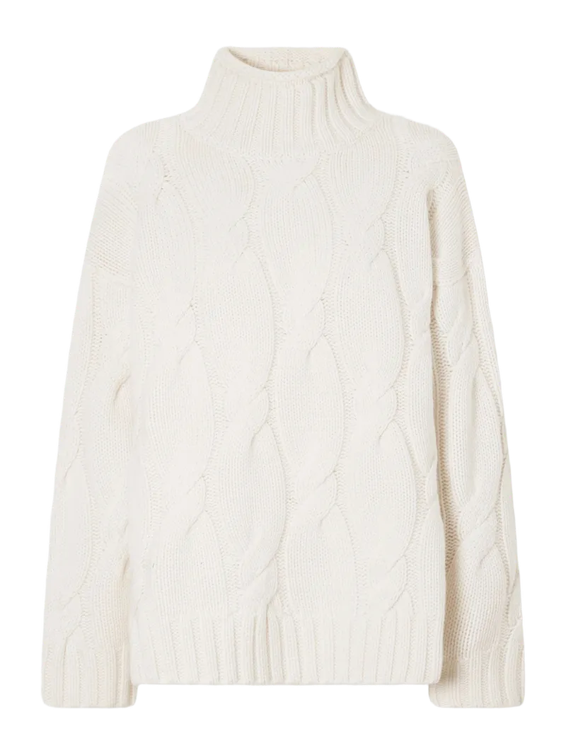 Wara cable-knit cashmere turtleneck sweater