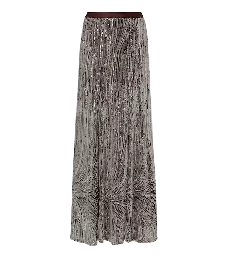 Sequined maxi skirt