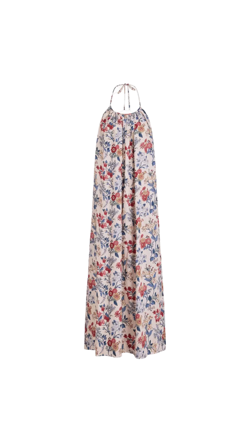 Halter Dress in Antique Floral