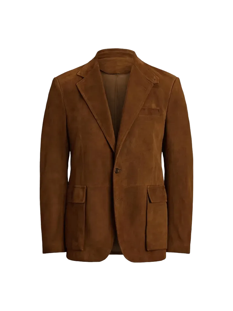 Suede Single-Breasted Sport Coat