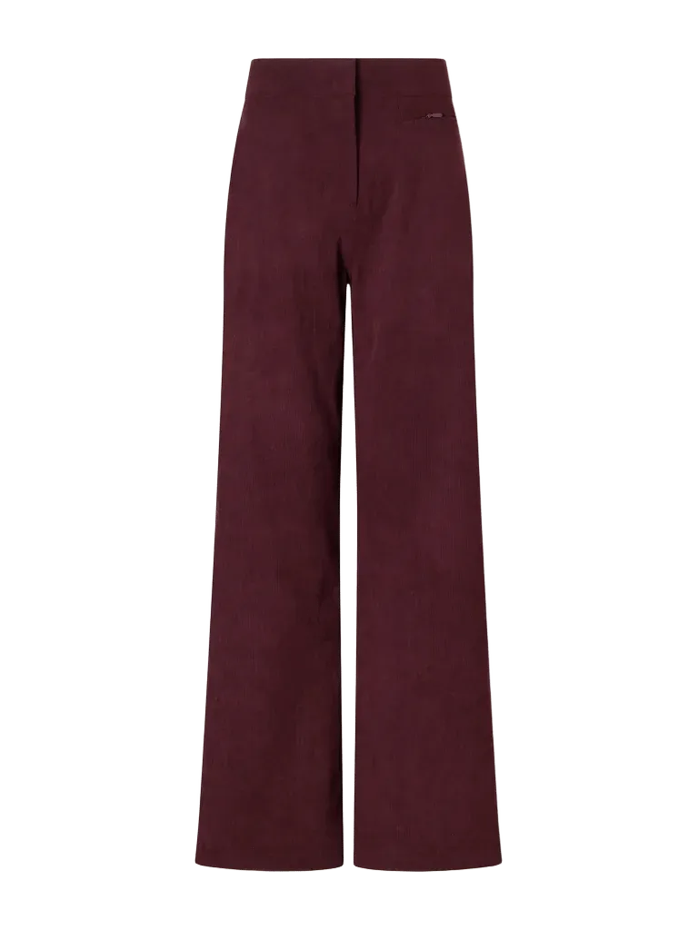 Britt Palazzo stretch corduroy straight-leg ski pants