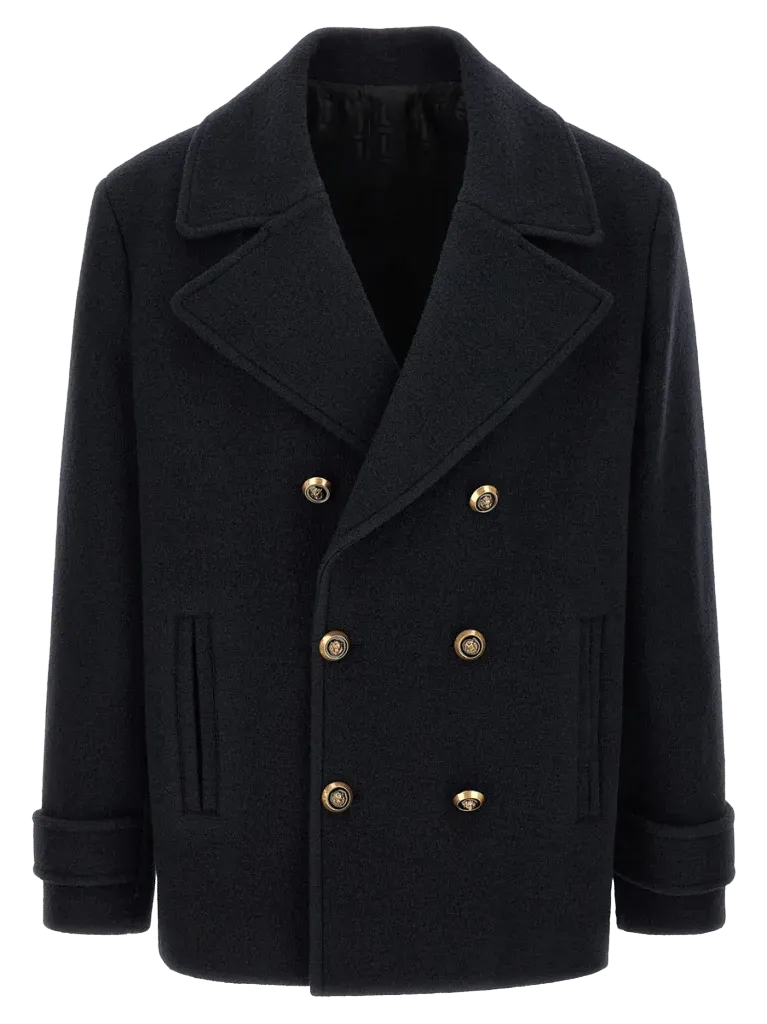 Balmain Caban Coat — Navy